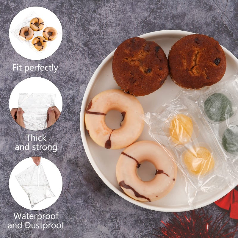 MoloTAR || 200 Pcs 5''x 7'' Clear Resealable Cello/Cellophane Good for Bakery,Adhesive Treat, Candle, Soap, Cookie Poly Bags - Image 3